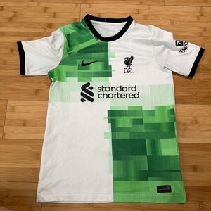Nike Kids Liverpool FC White and Green Jersey